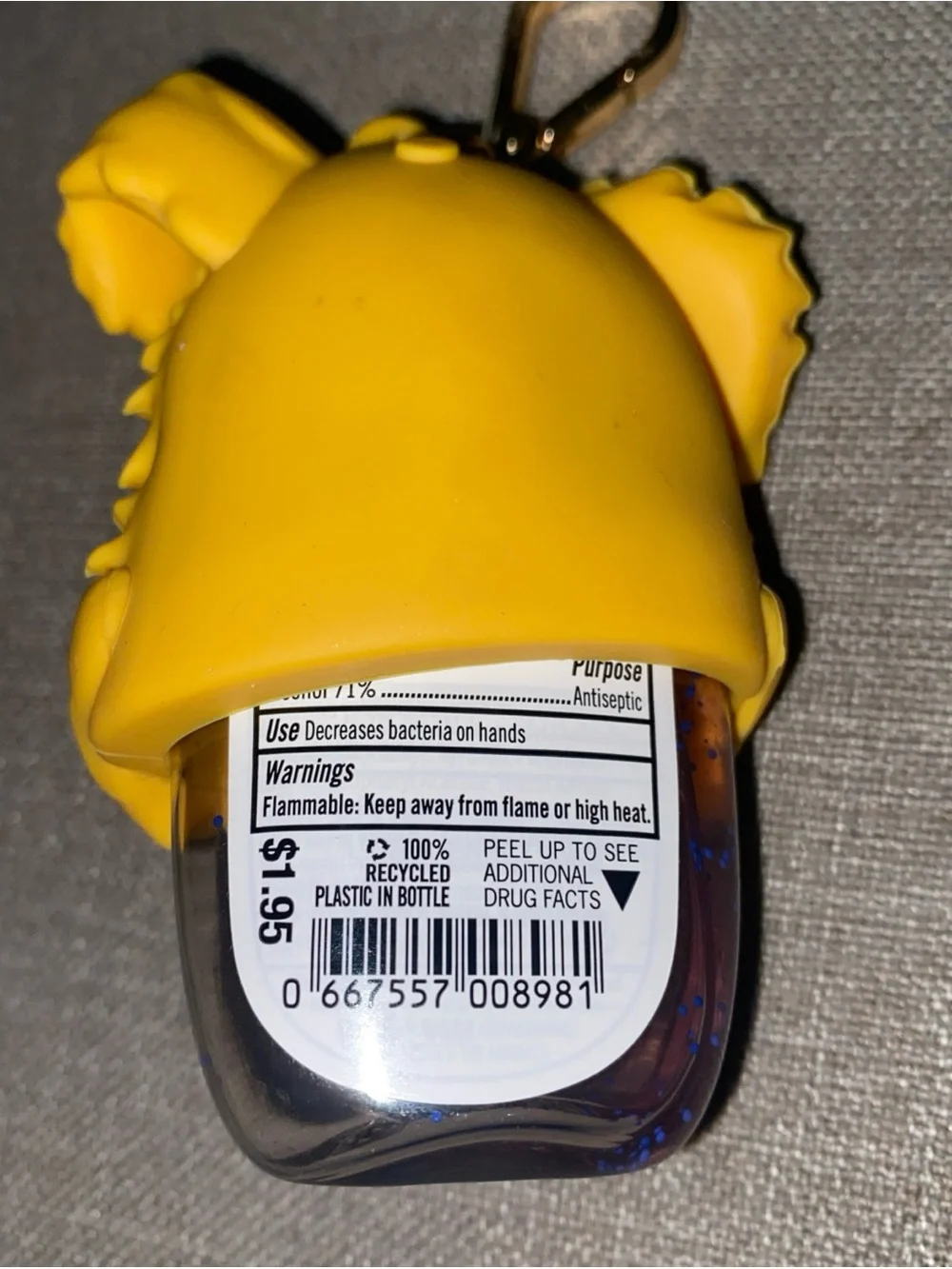 Bath & Body Works Pocketbac Yellow Dog Tennis Ball Sanitizer Holder Purse Charm